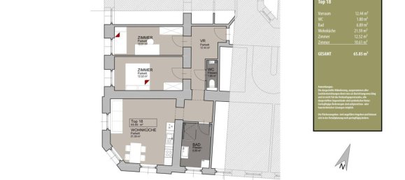 3 rooms Apartment in Favoriten, Austria No. 45085 18