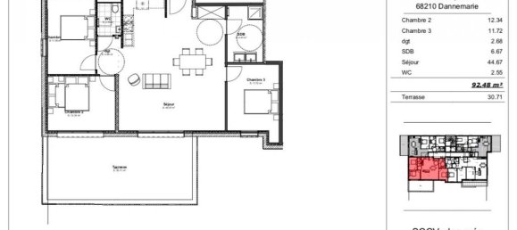 2 bedrooms Apartment in Dannemarie, France No. 70450 5