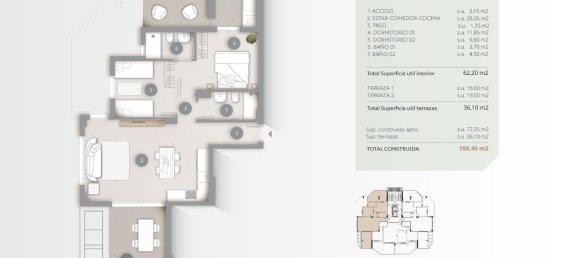 Apartamento T2 em Calpe, Spain N.º 6577 13