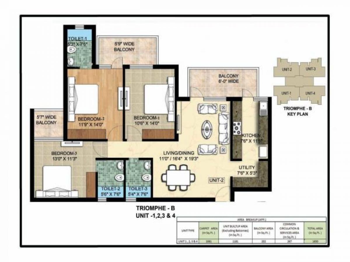 Casa T3 em Chandigarh, India N.º 5179