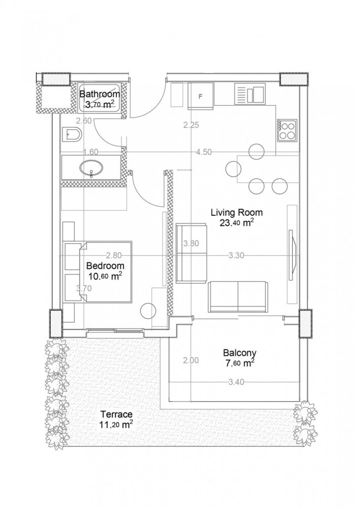 Apartment 1+1 in Yekta Green Life Gazipasa Residence, Gazipasa, Turkey No. 39579 1