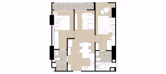 2 Schlafzimmer Eigentumswohnung in IDEO SUKHUMVIT RAMA 4 Railay Beach, Thailand, Nr. 31122 2