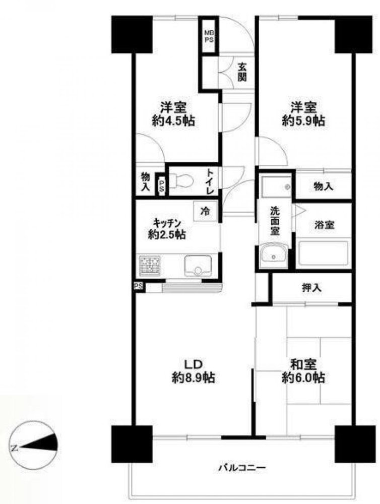 Apartamento de 3 dormitorios en Tochigi, Japan No. 3300