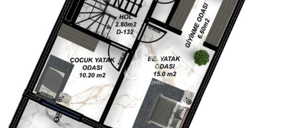 Квартира 1+1 в Газипаша, Турция № 7237 25