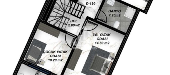 Квартира 1+1 в Газипаша, Турция № 7237 29