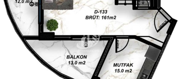 Квартира 1+1 в Газипаша, Турция № 7237 22