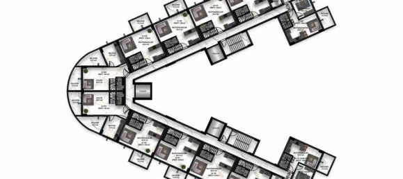 Квартира 1+1 в Газипаша, Турция № 7237 8