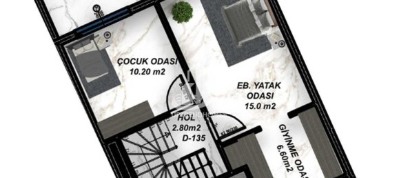 Квартира 1+1 в Газипаша, Турция № 7237 18