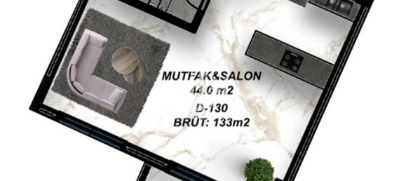 Квартира 1+1 в Газипаша, Турция № 7237 28