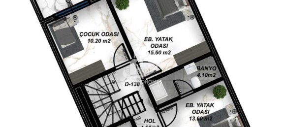 Квартира 1+1 в Газипаша, Турция № 7237 12