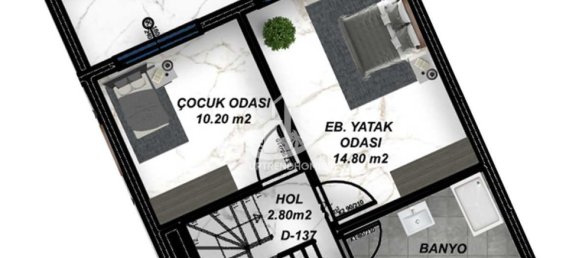 Квартира 1+1 в Газипаша, Турция № 7237 15