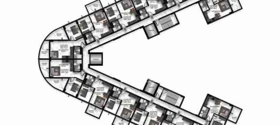 Квартира 1+1 в Газипаша, Турция № 7237 7