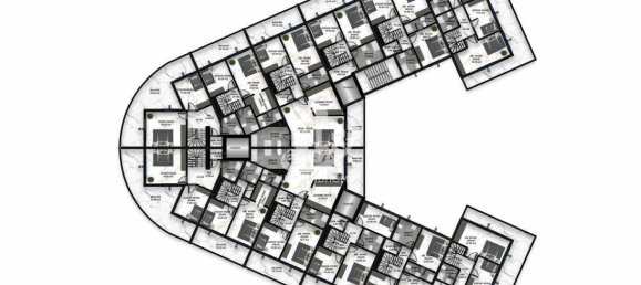 Квартира 1+1 в Газипаша, Турция № 7237 9