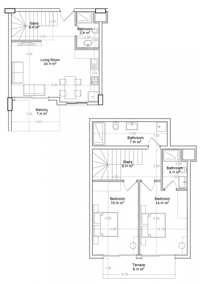 بانتهاوس 2+1 في Yekta Green Life Gazipasa Residence, Gazipasa, Turkey رقم 39512 1
