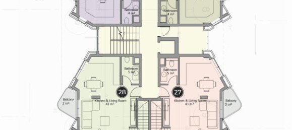 2غرفة بانتهاوس في Mahmutlar, Turkey رقم 9620 20