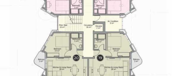 2غرفة بانتهاوس في Mahmutlar, Turkey رقم 9620 18