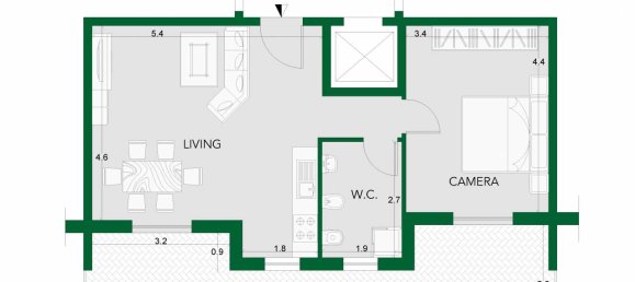 Apartamento de 3 divisões em Bari, Italy N.º 17307 14