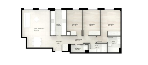 Apartamento T3 em Ciutat Vella, Spain N.º 182339 34