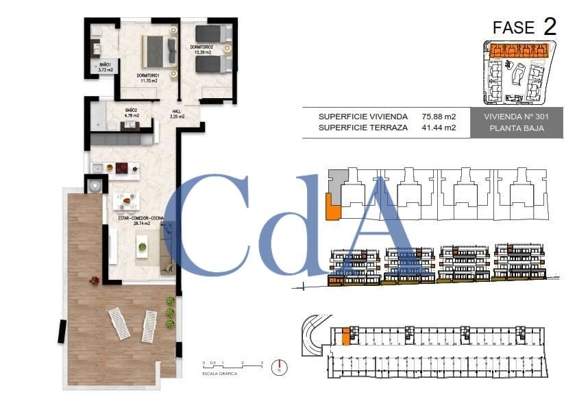 2 bedrooms Apartment in Orihuela, Spain No. 6238