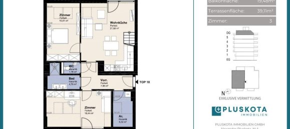 3 rooms Apartment in Favoriten, Austria No. 207379 13