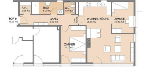 Квартира с 3 комнатами в Арцль им Пицталь, Австрия № 83036 11