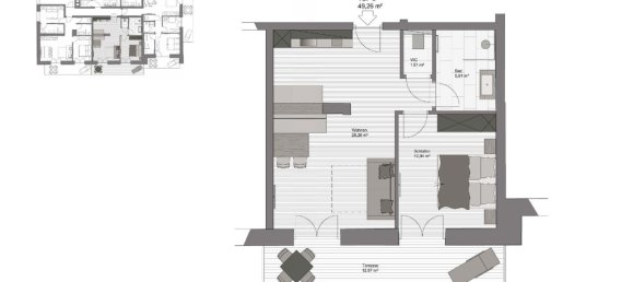 2غرفة شقة في Westendorf, Austria رقم 97629 12