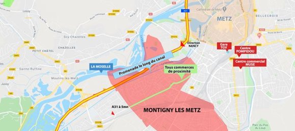 1 غرف نوم شقة في Montigny-les-Metz, France رقم 307598 5