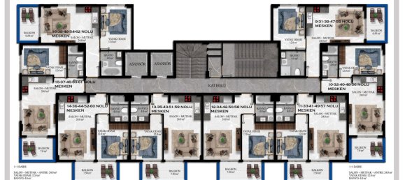 Wohnung 1+1 in Avsallar, Turkey, Nr. 31552 15