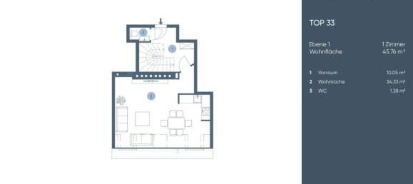 2 rooms Apartment in Margareten, Austria No. 2677 7