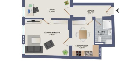 2 rooms Apartment in Graz, Austria No. 76134 2