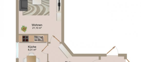 2-Zimmer Wohnung in Oldenburg, Germany, Nr. 303674 7