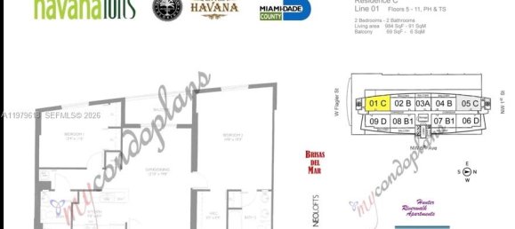 2 Schlafzimmer Gewerbliche Immobilien in Miami, USA, Nr. 615419 14