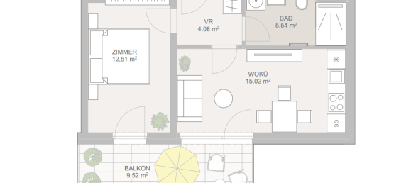 1 chambre Appartement à Mistelbach, Austria No. 14645 2