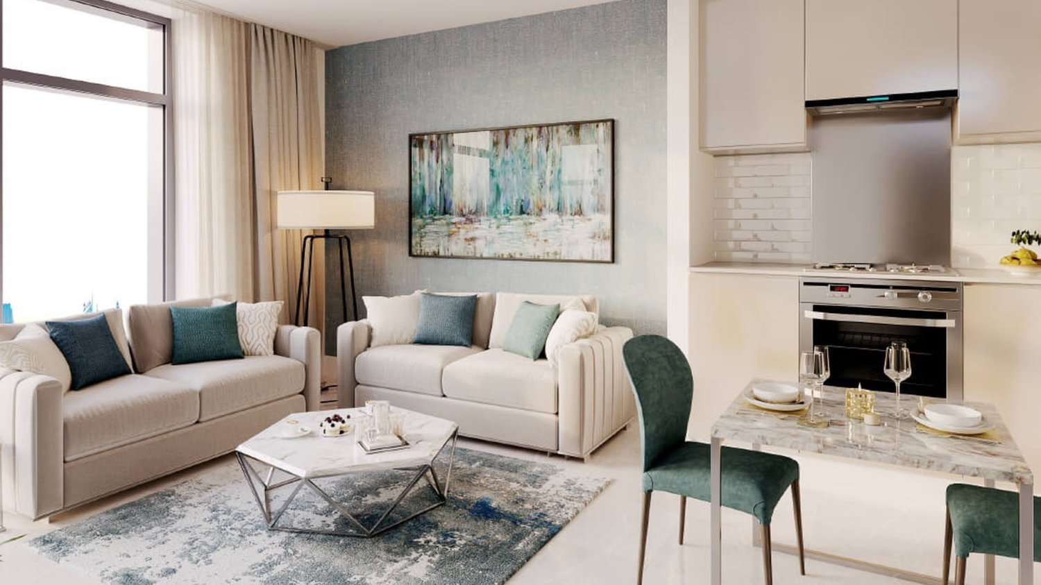 Квартира с 3 спальнями в WAVES OPULENCE, Мохаммед Бин Рашид Сити, ОАЭ № 60196