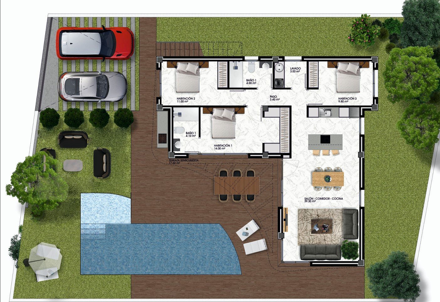 3 غرف نوم منزل في Los Montesinos, Spain رقم 286260