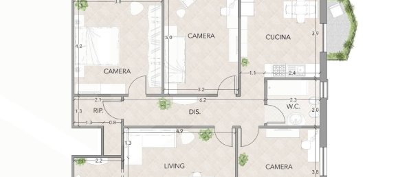 5 rooms Apartment in Ciampino, Italy No. 20566 2