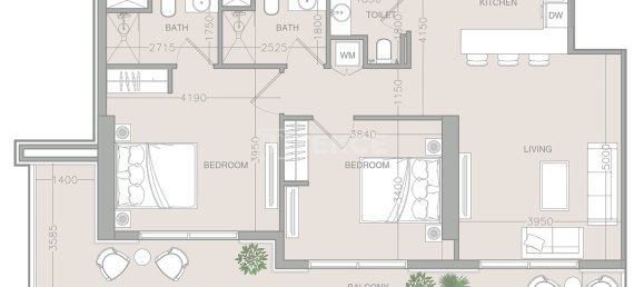 1 Schlafzimmer Wohnung in Jumeirah Village Triangle, UAE, Nr. 188856 5