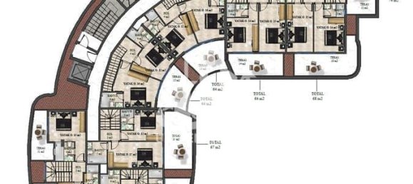 Квартира 1+1 в Конаклы, Турция № 4934 29