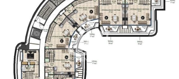 Квартира 1+1 в Конаклы, Турция № 4934 28