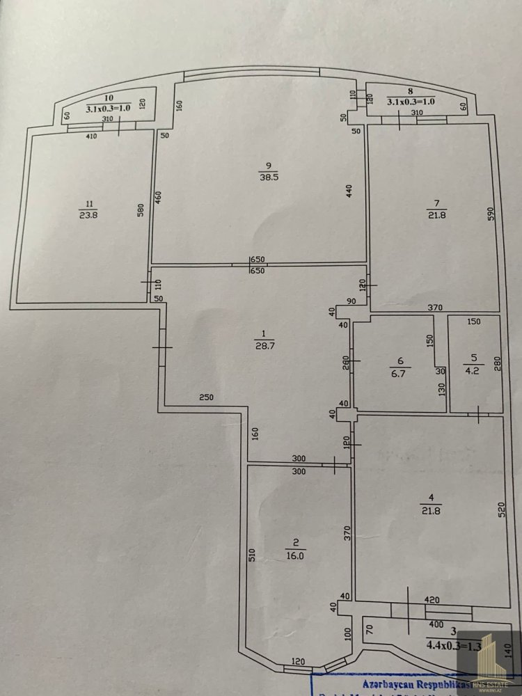 Apartamento de 4 dormitorios en Khatay, Azerbaijan No. 2198