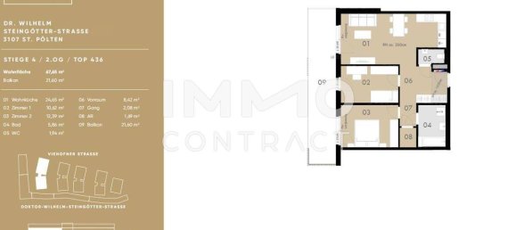 2 bedrooms Apartment in St. Polten, Austria No. 1817 16