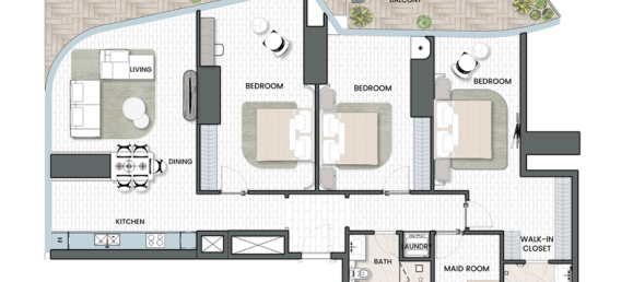 Apartamento de 1 dormitorio en Al Marjan Island, UAE No. 121435 12