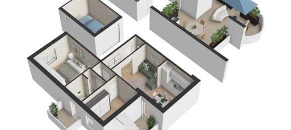 3 غرف نوم بانتهاوس في Rimini, Italy رقم 365057 34