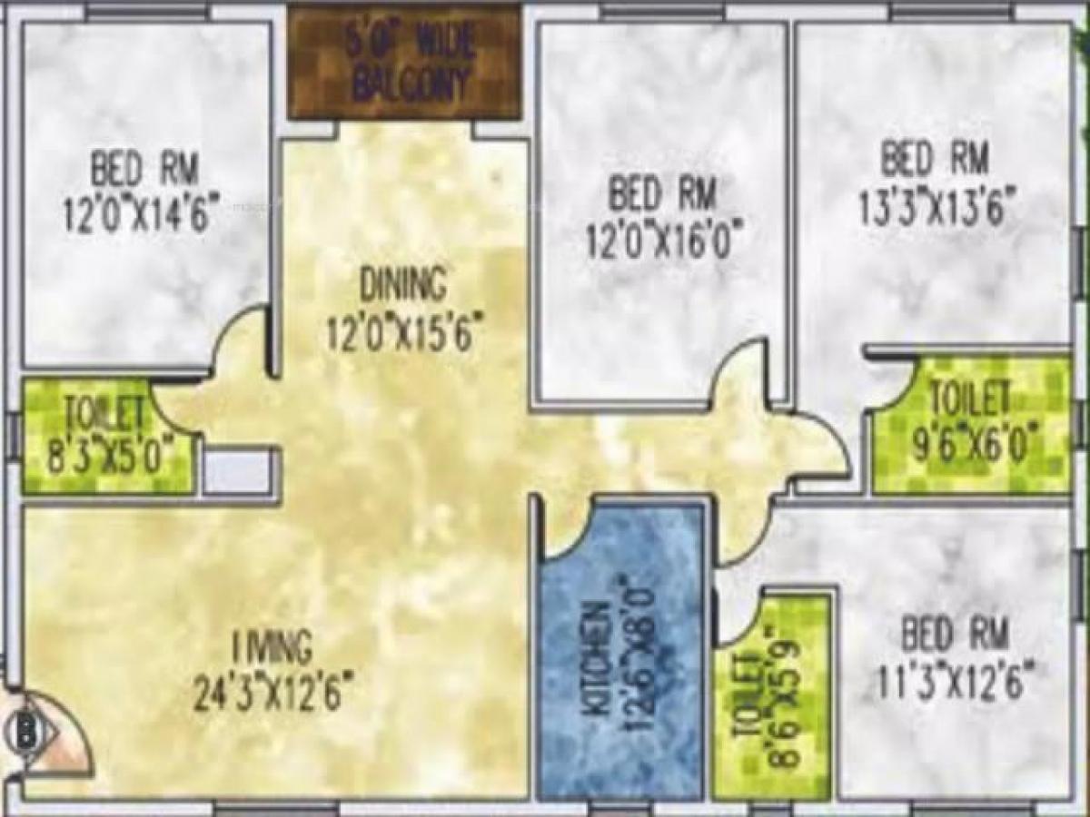 Дом с 4 спальнями в Колката, Индия № 43427