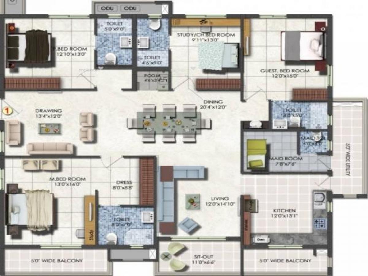 4 bedrooms House in Hyderabad, India No. 18366