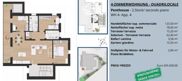 Пентхаус с 4 комнатами в Трентино Альто Адидже, Италия № 3116 17