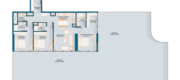 Apartamento de 2 dormitorios en Al Maryah Island, UAE No. 121636 6