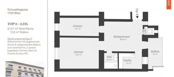 Apartamento de 3 habitaciónes en Rudolfsheim-Funfhaus, Austria No. 169560 15