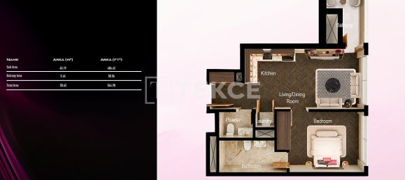 Apartamento T2 em Al Satwa, UAE N.º 195709 14