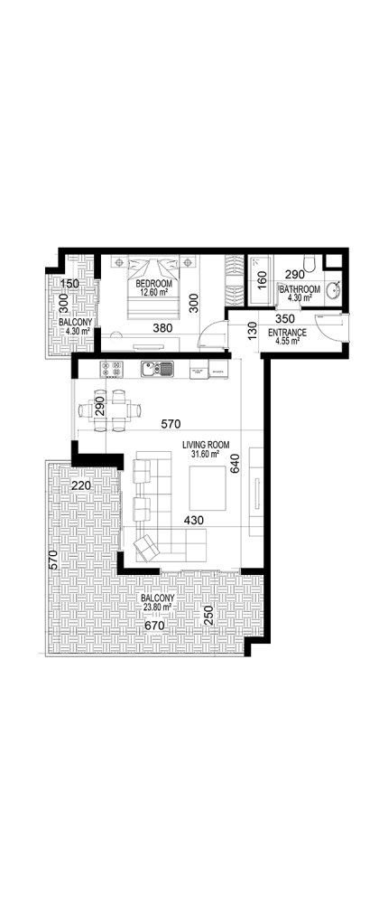 Wohnung 1+1 in Yekta Kingdom Premium, Mahmutlar, Turkey, Nr. 36412 1